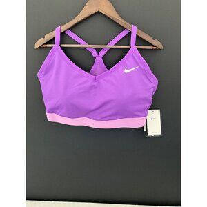 Nike Womens Training Sports Bra 2X Purple & Pink Dri-Fit
